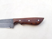 Load image into Gallery viewer, Handmade 1095 Steel Acid Wash Blade Hunting Knife with Wood Handle 10'' - Cowboyknives by AGKNIVESUSA