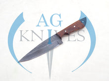 Load image into Gallery viewer, Handmade 1095 Steel Acid Wash Blade Hunting Knife with Wood Handle 10'' - Cowboyknives by AGKNIVESUSA