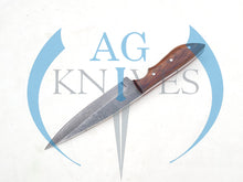 Load image into Gallery viewer, Handmade 1095 Steel Acid Wash Blade Hunting Knife with Wood Handle 10'' - Cowboyknives by AGKNIVESUSA