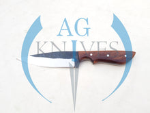 Load image into Gallery viewer, Handmade 1095 Steel Blade Hunting Knife with Wood Handle 10'' - Cowboyknives by AGKNIVESUSA