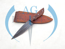 Load image into Gallery viewer, Handmade 1095 Steel Acid Wash Blade Hunting Knife with Wood Handle 10'' - Cowboyknives by AGKNIVESUSA