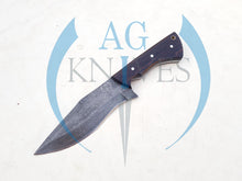 Load image into Gallery viewer, Handmade 1095 Steel Acid Wash Blade Hunting Knife with Wood Handle 10'' - Cowboyknives by AGKNIVESUSA