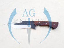 Load image into Gallery viewer, Handmade 1095 Steel Blade Hunting Knife with Wood Handle 10'' - Cowboyknives by AGKNIVESUSA