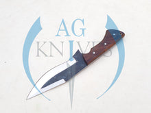 Load image into Gallery viewer, Handmade 1095 Steel Blade Hunting Knife with Wood Handle 10'' - Cowboyknives by AGKNIVESUSA