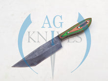 Load image into Gallery viewer, Handmade 1095 Steel Tanto Blade Hunting Knife with Color Sheet Handle 10'' - Cowboyknives by AGKNIVESUSA