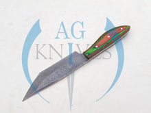 Load image into Gallery viewer, Handmade 1095 Steel Tanto Blade Hunting Knife with Color Sheet Handle 10'' - Cowboyknives by AGKNIVESUSA