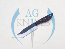 Load image into Gallery viewer, Handmade 1095 Steel Tanto Blade Hunting Knife with Wood Handle 10'' - Cowboyknives by AGKNIVESUSA