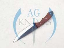 Load image into Gallery viewer, Handmade 1095 Steel Blade Hunting Knife with Wood Handle 10'' - Cowboyknives by AGKNIVESUSA