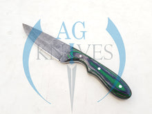 Load image into Gallery viewer, Handmade 1095 Steel Acid Wash Blade Hunting Knife with Color Sheet Handle 10'' - Cowboyknives by AGKNIVESUSA