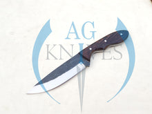 Load image into Gallery viewer, Handmade 1095 Steel Blade Hunting Knife with Wood Handle 10'' - Cowboyknives by AGKNIVESUSA