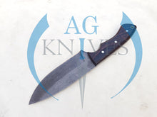 Load image into Gallery viewer, Handmade 1095 Steel Acid Wash Blade Hunting Knife with Wood Handle 10'' - Cowboyknives by AGKNIVESUSA