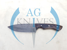 Load image into Gallery viewer, Handmade 1095 Steel Acid Wash Blade Hunting Knife with Wood Handle 10'' - Cowboyknives by AGKNIVESUSA