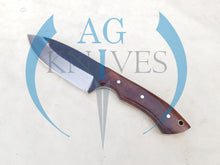 Load image into Gallery viewer, Handmade 1095 Steel Blade Hunting Knife with Wood Handle 10'' - Cowboyknives by AGKNIVESUSA