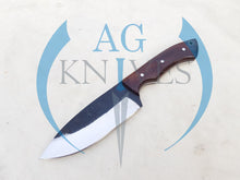 Load image into Gallery viewer, Handmade 1095 Steel Blade Hunting Knife with Wood Handle 10'' - Cowboyknives by AGKNIVESUSA