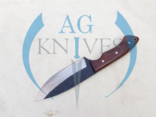 Load image into Gallery viewer, Handmade 1095 Steel Blade Hunting Knife with Wood Handle 10'' - Cowboyknives by AGKNIVESUSA