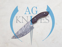 Load image into Gallery viewer, Handmade Damascus Steel Hunting Skinner Knife with Wood Handle 9'' - Cowboyknives by AGKNIVESUSA