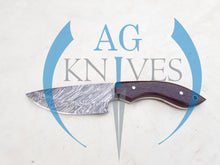 Load image into Gallery viewer, Handmade Damascus Steel Hunting Skinner Knife with Wood Handle 9'' - Cowboyknives by AGKNIVESUSA
