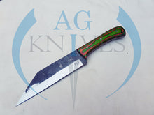 Load image into Gallery viewer, Handmade High Carbon Steel Viking Seax Knife with Color Sheet Handle - Cowboyknives by AGKNIVESUSA