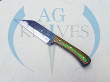 Load image into Gallery viewer, Handmade High Carbon Steel Viking Seax Knife with Color Sheet Handle - Cowboyknives by AGKNIVESUSA