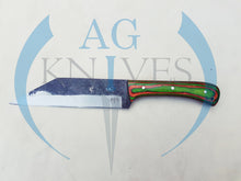 Load image into Gallery viewer, Handmade High Carbon Steel Viking Seax Knife with Color Sheet Handle - Cowboyknives by AGKNIVESUSA