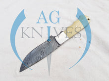Load image into Gallery viewer, lot of 3 Custom Handmade Damascus Steel Hunting Knives with Bone Handle 9'' - Cowboyknives by AGKNIVESUSA