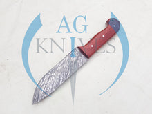 Load image into Gallery viewer, Full Tang Handmade Damascus Steel Hunting Knife with Wood Handle 10'' - Cowboyknives by AGKNIVESUSA