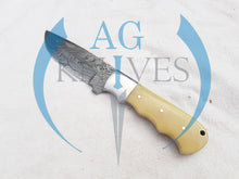 Load image into Gallery viewer, lot of 3 Custom Handmade Damascus Steel Hunting Knives with Bone Handle 9'' - Cowboyknives by AGKNIVESUSA