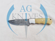 Load image into Gallery viewer, lot of 3 Custom Handmade Damascus Steel Hunting Knives with Bone Handle 9'' - Cowboyknives by AGKNIVESUSA