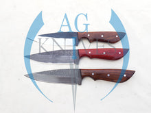 Load image into Gallery viewer, lot of 3 Handmade High Carbon Steel Hunting Skinner Knives 10'' - Cowboyknives by AGKNIVESUSA