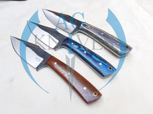 Load image into Gallery viewer, lot of 3 Handmade High Carbon Steel Hunting Skinner Knives 10'' - Cowboyknives by AGKNIVESUSA