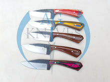Load image into Gallery viewer, lot of 5 Handmade High Carbon Steel Hunting Skinner Knives 9'' - Cowboyknives by AGKNIVESUSA