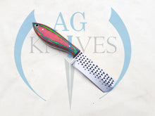 Load image into Gallery viewer, Fixed Blade Handmade Cowboy Belt Knife with Leather Sheath Gift for Men Father 7'' - Cowboyknives by AGKNIVESUSA