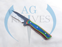 Load image into Gallery viewer, Handmade High Carbon Steel Hunting Knife with Color Sheet Handle 10'' - Cowboyknives by AGKNIVESUSA