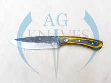 Load image into Gallery viewer, Handmade High Carbon Steel Hunting Knife with Color Sheet Handle 10'' - Cowboyknives by AGKNIVESUSA