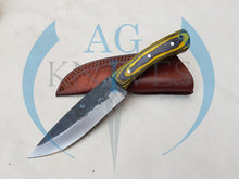 Load image into Gallery viewer, Handmade High Carbon Steel Hunting Knife with Color Sheet Handle 10'' - Cowboyknives by AGKNIVESUSA