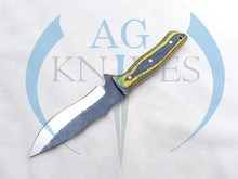 Load image into Gallery viewer, Handmade High Carbon Steel Hunting Knife with Color Sheet Handle 10'' - Cowboyknives by AGKNIVESUSA