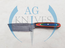 Load image into Gallery viewer, Handmade High Carbon Steel Hunting Tanto Blade Knife with Color Sheet Handle 9'' - Cowboyknives by AGKNIVESUSA