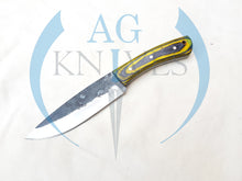 Load image into Gallery viewer, Handmade High Carbon Steel Hunting Knife with Color Sheet Handle 10'' - Cowboyknives by AGKNIVESUSA