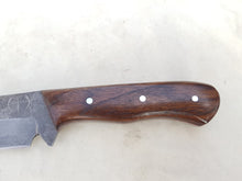 Load image into Gallery viewer, Handmade 1095 Steel Rustic Style Hunting Knife with Walnut Wood handle 10'' - Cowboyknives by AGKNIVESUSA