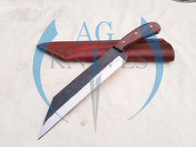 Load image into Gallery viewer, Handmade High Carbon Steel Viking Seax Knife with Wood Handle 13'' - Cowboyknives by AGKNIVESUSA