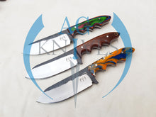 Load image into Gallery viewer, lot of 3 Handmade High Carbon Steel Hunting Skinner Knives 8.5'' - Cowboyknives by AGKNIVESUSA