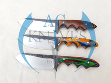 Load image into Gallery viewer, lot of 3 Handmade High Carbon Steel Hunting Skinner Knives 8.5'' - Cowboyknives by AGKNIVESUSA