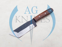 Load image into Gallery viewer, Handmade High Carbon Steel Hunting Tanto Blade Knife with Wood Handle 9'' - Cowboyknives by AGKNIVESUSA