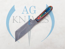 Load image into Gallery viewer, Handmade High Carbon Steel Hunting Tanto Blade Knife with Color Sheet Handle 9'' - Cowboyknives by AGKNIVESUSA