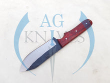 Load image into Gallery viewer, Handmade High Carbon Steel Hunting Tanto Blade Knife with Color Sheet Handle 9'' - Cowboyknives by AGKNIVESUSA