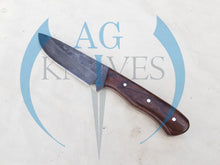 Load image into Gallery viewer, Handmade 1095 Steel Rustic Style Hunting Knife with Walnut Wood handle 10'' - Cowboyknives by AGKNIVESUSA