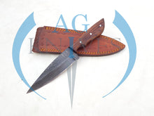 Load image into Gallery viewer, Handmade 1095 Steel Acid Wash Blade Hunting Knife with Wood Handle 10&#39;&#39; - Cowboyknives by AGKNIVESUSA
