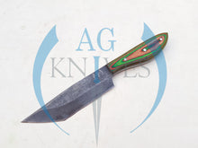 Load image into Gallery viewer, Handmade 1095 Steel  Tanto Blade Hunting Knife with Color Sheet  Handle 10&#39;&#39; - Cowboyknives by AGKNIVESUSA
