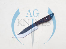 Load image into Gallery viewer, Handmade 1095 Steel  Tanto Blade Hunting Knife with Wood Handle 10&#39;&#39; - Cowboyknives by AGKNIVESUSA
