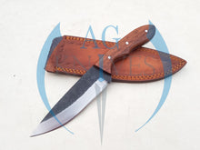 Load image into Gallery viewer, Handmade 1095 Steel Blade Hunting Knife with Wood Handle 10&#39;&#39; - Cowboyknives by AGKNIVESUSA
